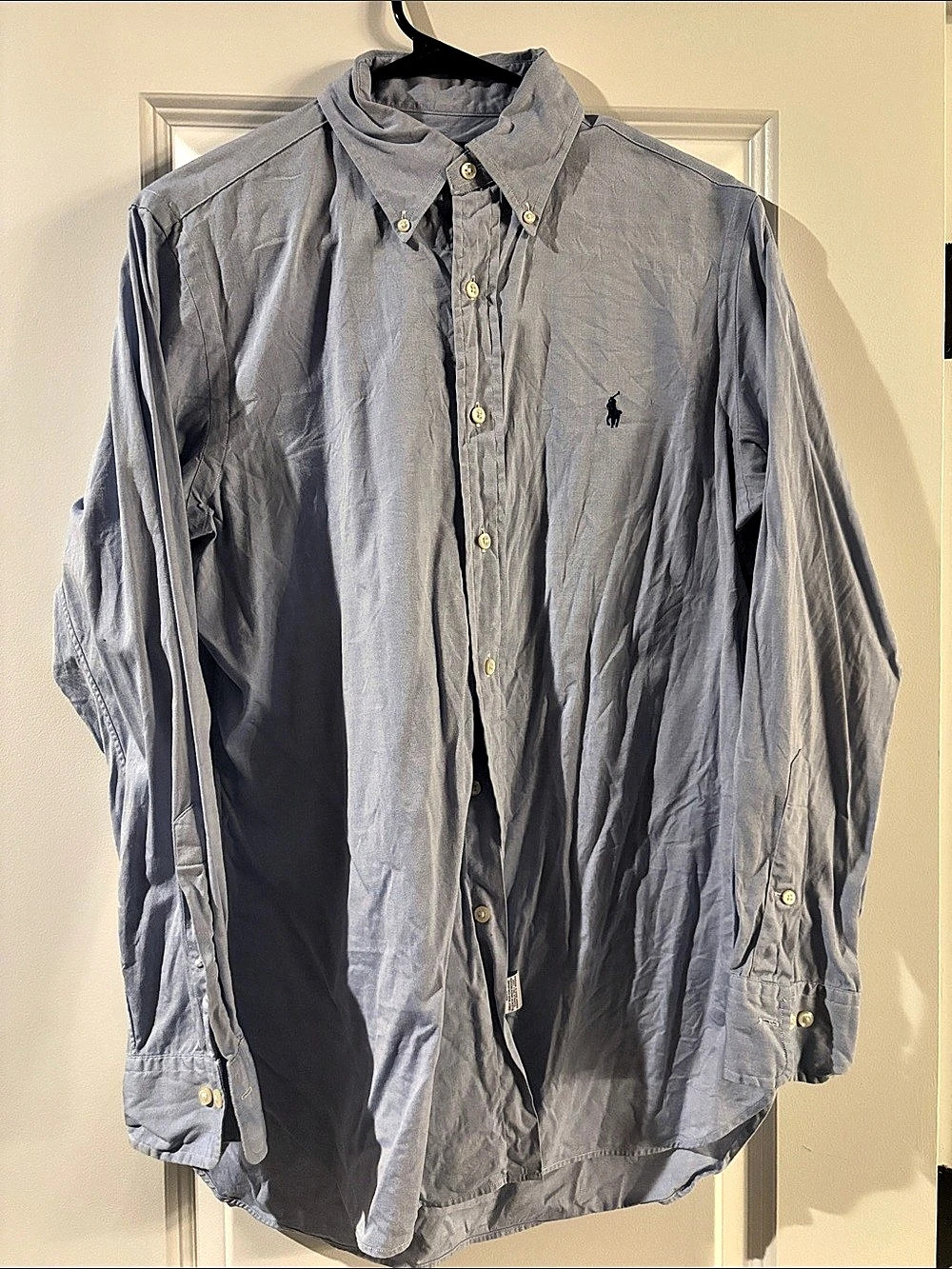 Ralph Lauren Long Sleeve Oxford Shirt Button Down Blue Size 15 (32/33)